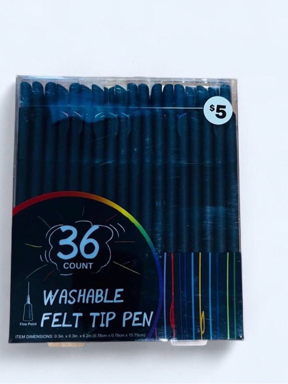 36-Count Washable Felt Tip Pens - Unbranded